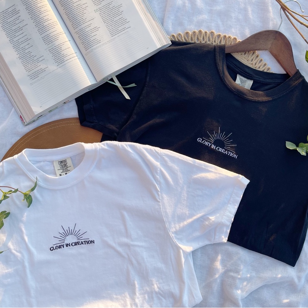 Comfort Colors Glory In Creation Embroidered T Shirt